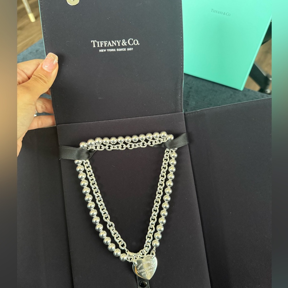 Tiffany Heart Tag Wrap Necklace